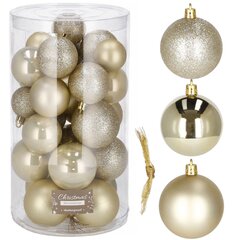Рождественские шарики на ёлку, серые, 30 шт цена и информация | Ёлочные игрушки | kaup24.ee