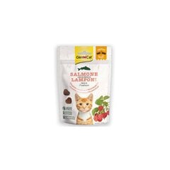 Gimcat Crunchy Snacks хрустящие лакомства с лососем и малиной 50г цена и информация | Лакомства для котов | kaup24.ee