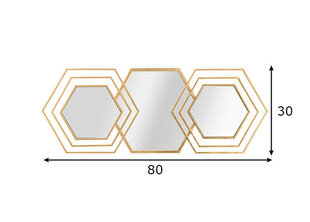 Зеркало Triply, золотое цена и информация | Подвесные зеркала | kaup24.ee