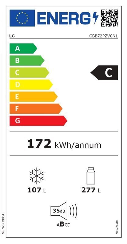 LG GBB72PZVCN1 hind ja info | Külmkapid | kaup24.ee