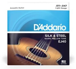 Keeled akustilisele kitarrile D'Addario EJ40 .011 hind ja info | Muusikariistade tarvikud | kaup24.ee