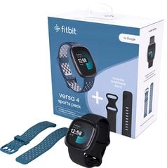 Fitbit Versa 4 Bundle Black/Graphite + Sapphire Blue Sports Band цена и информация | Смарт-часы (smartwatch) | kaup24.ee