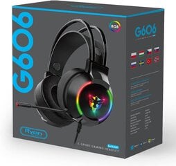 Juhtmega mängupeakomplekt G606 PC-mobiiltelefonile PS5 koos reguleeritava RGB LED-mikrofoniga hind ja info | Kõrvaklapid | kaup24.ee