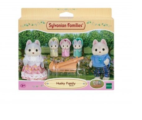 Kujude komplekt Sylvanian Families Husky perekond 5636, 5-osaline цена и информация | Tüdrukute mänguasjad | kaup24.ee