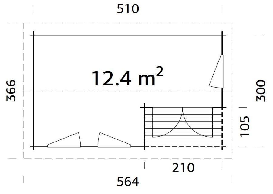 Aiamaja Susanna 12,4 m² hind ja info | Kuurid ja aiamajad | kaup24.ee