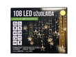 Valguskardin Lumehelbed/Tähed 108 LED/ 160cm x 100cm, värv: soe valge (314) 7552 hind ja info | Jõulutuled | kaup24.ee