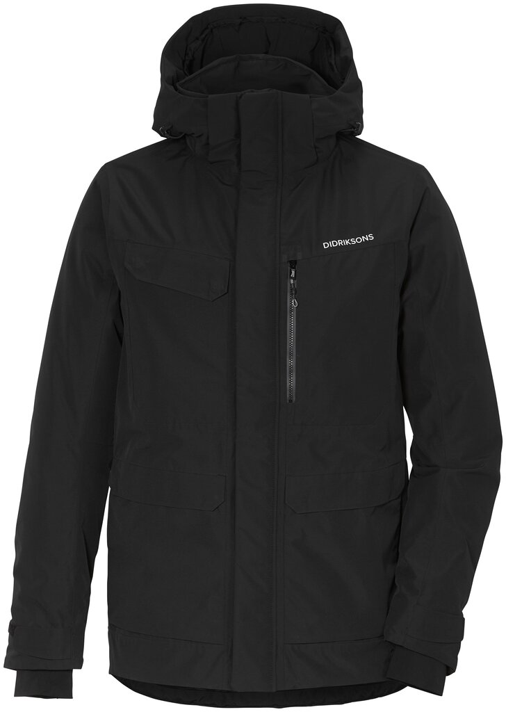 Parka Didriksons Sebastian 3 must hind ja info | Meeste joped | kaup24.ee