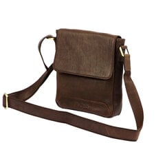 Мужская сумочка  из натуральной кожи Pierre Cardin, коричневая цена и информация | Мужские сумки | kaup24.ee