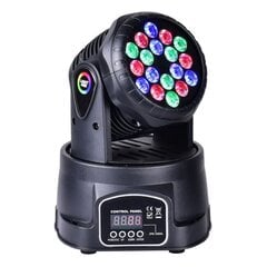 RGB LED liikuv pea Light4Me Compact Moving Head 18x3W цена и информация | Праздничные декорации | kaup24.ee