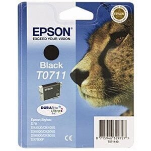 Epson - Tint T0711 BLACK 7.4ml SX115/215/218/415/BX610W hind ja info | Tindiprinteri kassetid | kaup24.ee