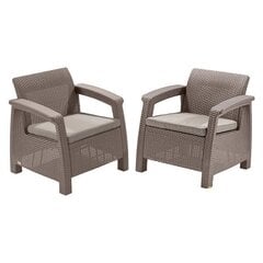 Садовые стулья Corfu Duo Set бежевый цена и информация | Keter Мебель и домашний интерьер | kaup24.ee