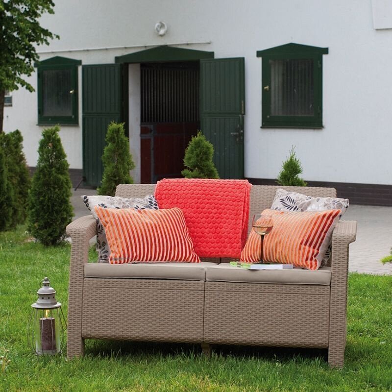 Aiadiivan Corfu Love Seat, beež hind ja info | Aiatoolid | kaup24.ee