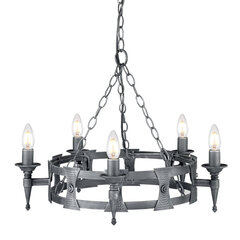 Rippvalgusti Elstead Lighting Saxon SAX5-BLK-SIL hind ja info | Rippvalgustid | kaup24.ee