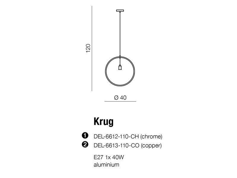 Rippvalgusti AZzardo Krug AZ2113 цена и информация | Rippvalgustid | kaup24.ee