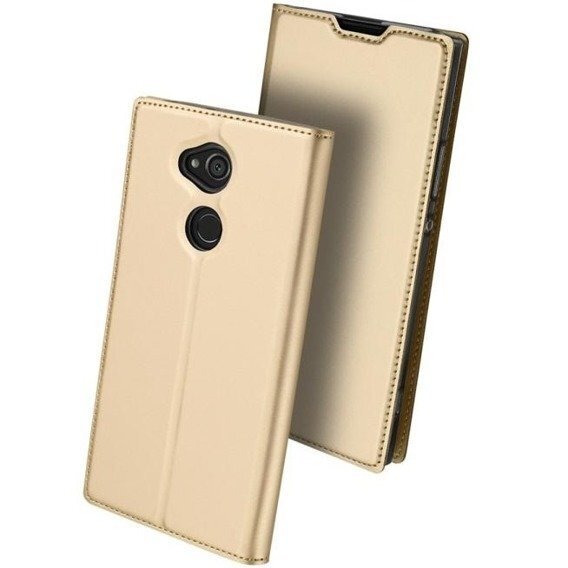 Klapiga kaitseümbris Dux Ducis Premium Magnet Case, sobib Sony Xperia XA2, kuldne hind ja info | Telefoni kaaned, ümbrised | kaup24.ee