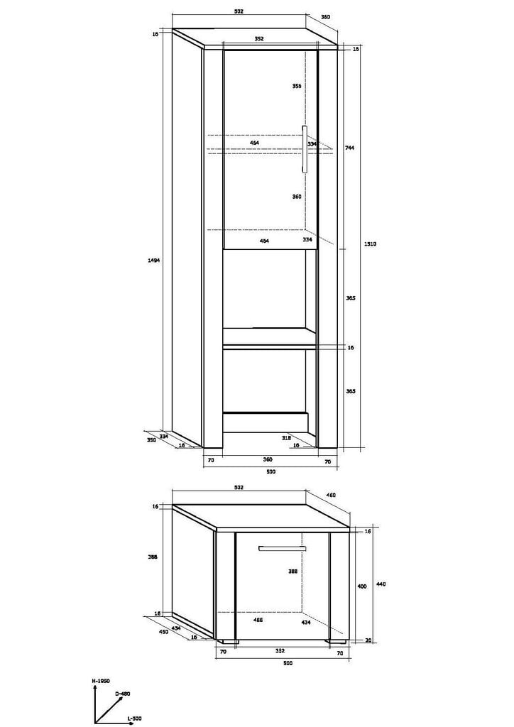 Riiul Notti 2D, tamm hind ja info | Riiulid | kaup24.ee