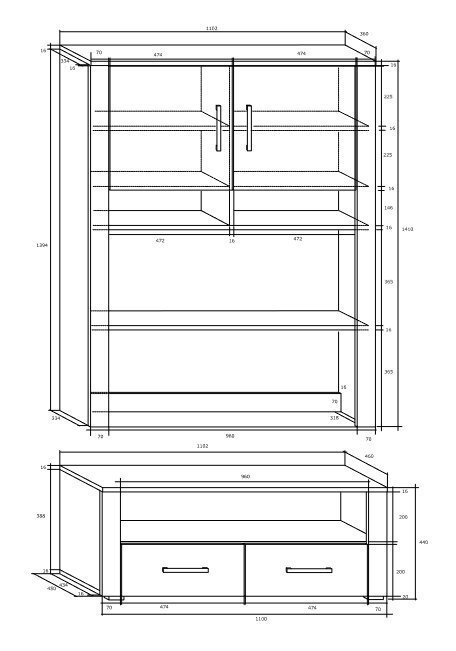 Riiul Notti 2D-2S, tamm hind ja info | Riiulid | kaup24.ee