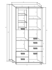 Riiul Solo, must/valge hind ja info | Riiulid | kaup24.ee