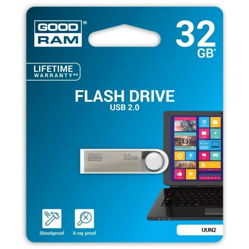 Mälupulk GOODRAM - UNN2 32GB Silver USB2.0 цена и информация | Mälupulgad | kaup24.ee