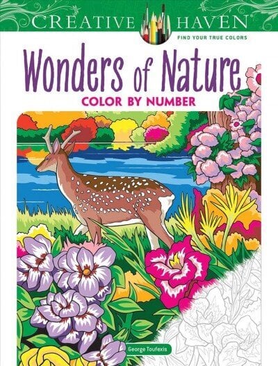 Creative Haven Wonders of Nature Color by Number цена и информация | Väikelaste raamatud | kaup24.ee