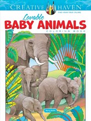 Creative Haven Lovable Baby Animals Coloring Book цена и информация | Книги для малышей | kaup24.ee