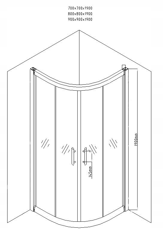 Poolringikujuline dušikabiin Mexen Rio, 70x70,80x80,90x90cm, must/poolmatt hind ja info | Dušikabiinid | kaup24.ee