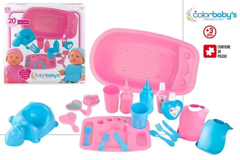 Nuku tarvikute komplekt Colorbaby's, 20 tk, 3+ hind ja info | Tüdrukute mänguasjad | kaup24.ee