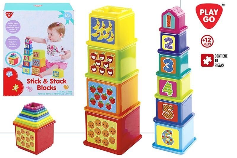Püramiid Stick&Stack Playgo, 12 kuud+ цена и информация | Arendavad mänguasjad | kaup24.ee