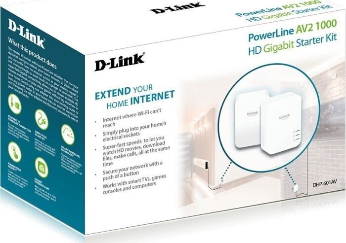 PLC Adapter D-Link POWERLINE AV2 цена и информация | Ruuterid | kaup24.ee