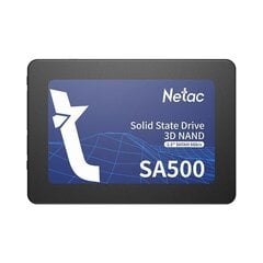 SSD|NETAC|SA500|480GB|SATA 3.0|3D NAND|Write speed 450 MBytes/sec|Read speed 520 MBytes/sec|2,5&quot;|TBW 240 TB|MTBF 1500000 hours|NT01SA500-480-S3X цена и информация | Внутренние жёсткие диски (HDD, SSD, Hybrid) | kaup24.ee