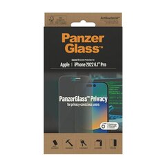 Ekrano apsauga PANZERGLASS Privacy Apple iPhone 14 Pro hind ja info | Ekraani kaitsekiled | kaup24.ee