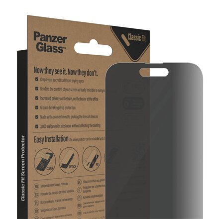 Ekrano apsauga PANZERGLASS Privacy Apple iPhone 14 Pro hind ja info | Ekraani kaitsekiled | kaup24.ee