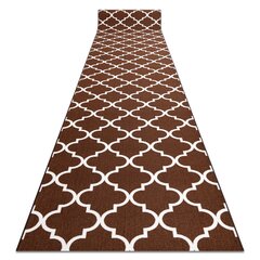 Koridorivaibad kummeeritud 67 cm Maroko ristikhein pruun 30351 hind ja info | Vaibad | kaup24.ee