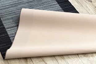 Rugsx ковровая дорожка Streifen, антрацит, 90 см цена и информация | Ковры | kaup24.ee