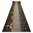 Rugsx ковровая дорожка Heksagon, чёрная / золотая, 100 см