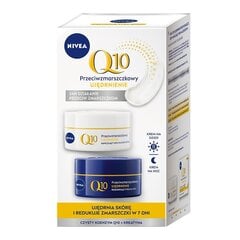 Komplekt Nivea Q10: pinguldav päevane kortsudevastane kreem, 50 ml + pinguldav öine kortsudevastane kreem, 50 ml hind ja info | Näokreemid | kaup24.ee