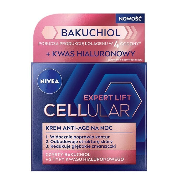 Päevakreem kortsudevastane Nivea Cellular Expert Lift Bakuchiol, 50ml hind ja info | Näokreemid | kaup24.ee