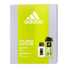 Набор Adidas Pure Game для мужчин: туалетная вода EDT 50 мл + гель для душа 250 мл цена и информация | Adidas Духи | kaup24.ee