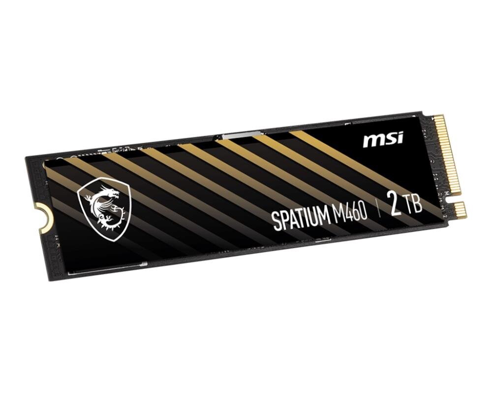 MSI Spatium M460 2TB PCIe 4.0 NVMe M.2 2280 (4900/4400 MB/s) 3D NAND hind ja info | Sisemised kõvakettad (HDD, SSD, Hybrid) | kaup24.ee