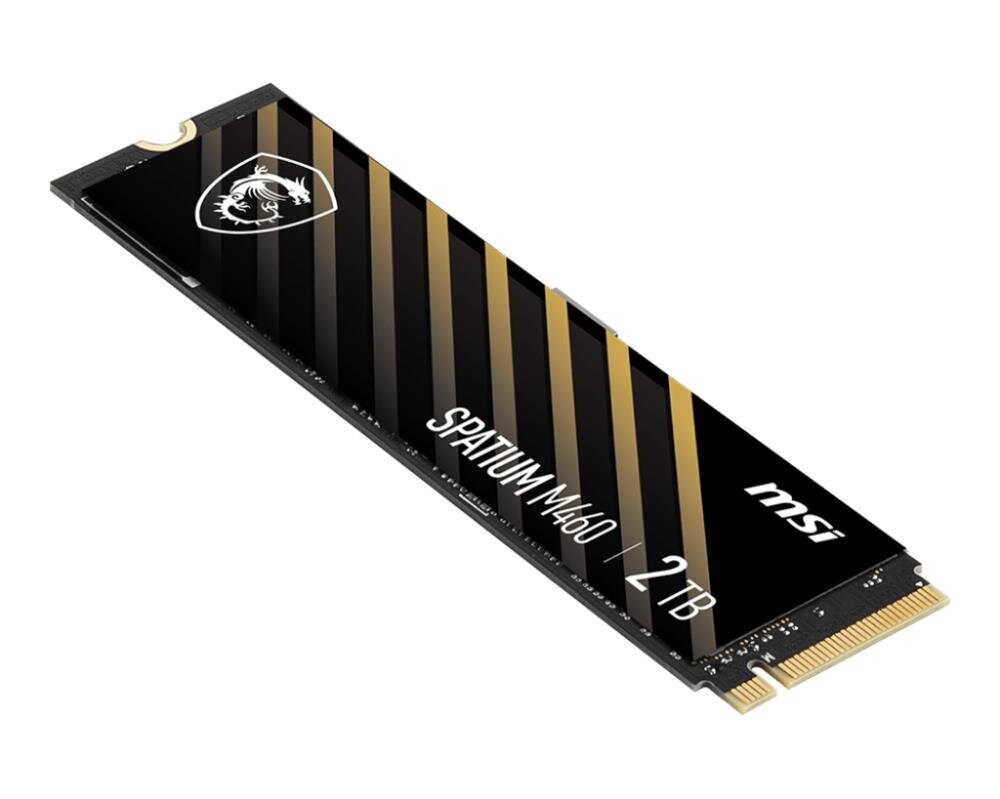 MSI Spatium M460 2TB PCIe 4.0 NVMe M.2 2280 (4900/4400 MB/s) 3D NAND hind ja info | Sisemised kõvakettad (HDD, SSD, Hybrid) | kaup24.ee