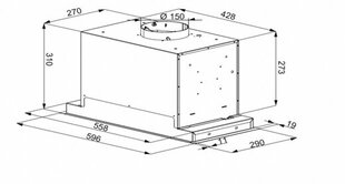 Schlosser HL60TCBLA GLASS цена и информация | Вытяжки на кухню | kaup24.ee