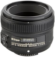 Nikon AF-S NIKKOR 50 mm f/1.8G цена и информация | Nikon Мобильные телефоны, Фото и Видео | kaup24.ee