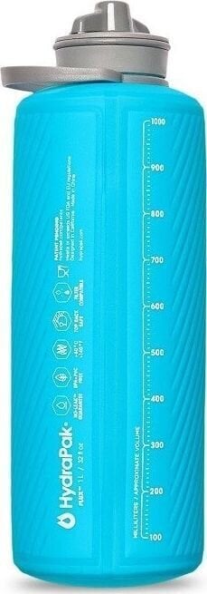 Kokkupandav joogipudel HydraPak Flux, 1000 ml, sinine hind ja info | Joogipudelid | kaup24.ee