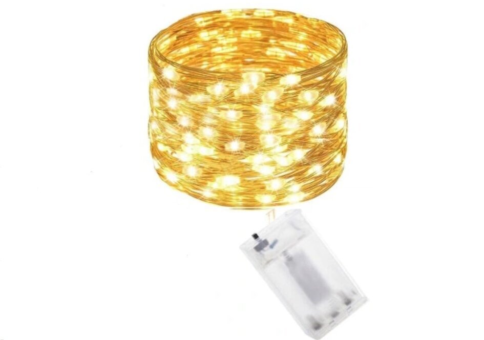 Jõulutuled Garlianda 100-mikro Led, 10,2 m, kollane, IP 44 цена и информация | Jõulutuled | kaup24.ee