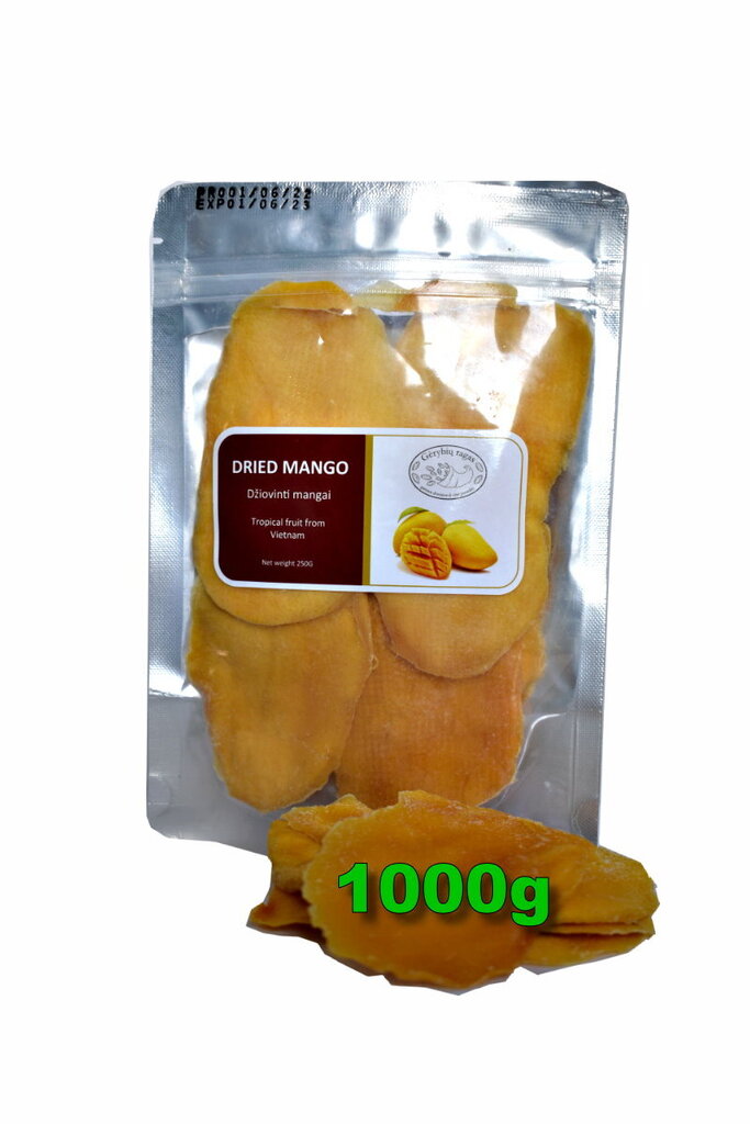 Mango laastud kuivatatud, 1 kg hind ja info | Pähklid, seemned, kuivatatud puuviljad | kaup24.ee
