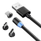 Magnetkaabel 3in1 Usb-C, Micro USB, iPhone Lightning цена и информация | Mobiiltelefonide kaablid | kaup24.ee