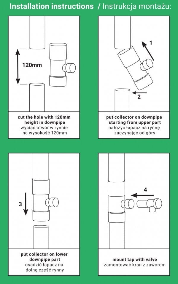 Vihmavaras kraaniga 80mm - grafit hind ja info | Vihmaveesüsteemid | kaup24.ee