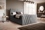 Кровать NORE Candice Gojo 05, 160x200 см, серый цвет