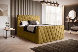 Voodi NORE Candice Loco 45, 160x200 cm, kollane цена и информация | Кровати | kaup24.ee