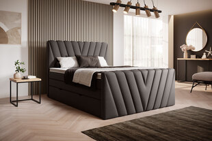Кровать NORE Candice Flores 22, 160х200 см, коричневый цвет цена и информация | Кровати | kaup24.ee